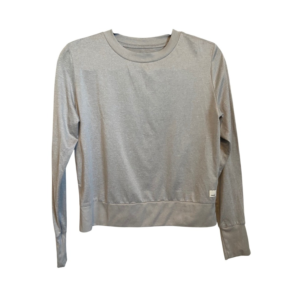 Vuori Women's Long Sleeve Crew Tee in Heather Gray